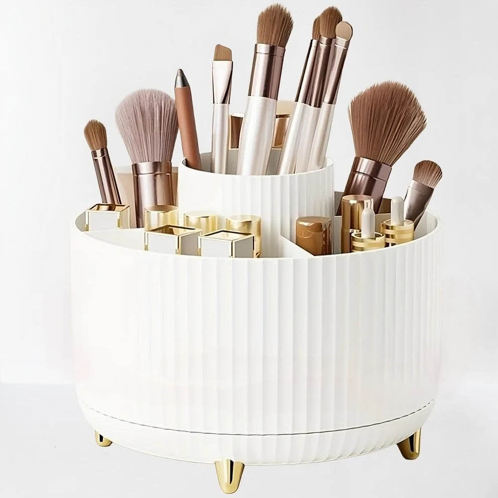 Organisateur de pinceaux de maquillage rotatif