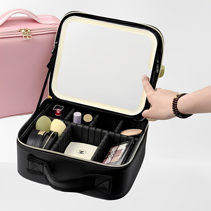 Trousse à maquillage avec lumières et miroir