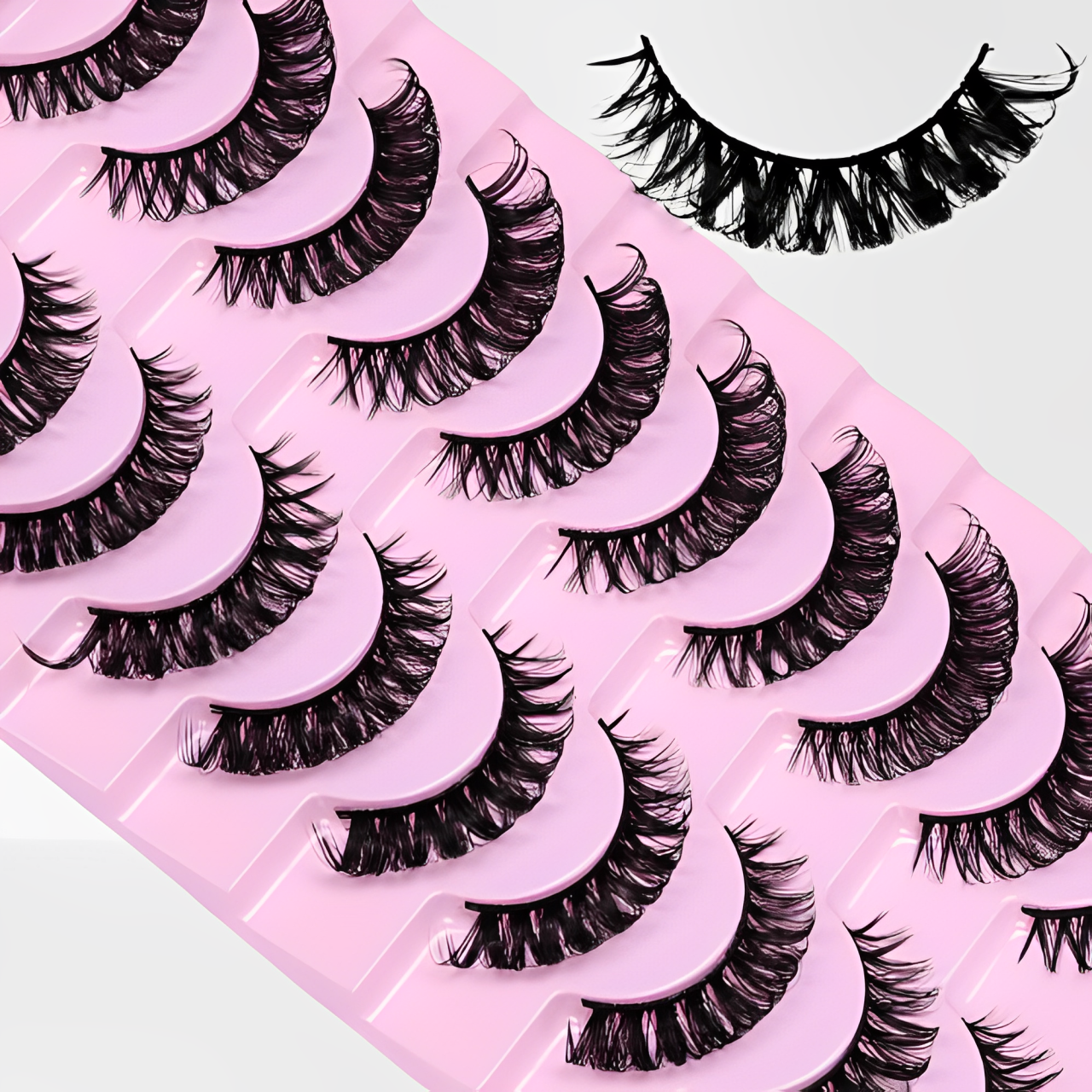 10 paires de faux cils russes