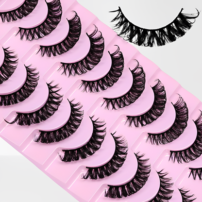 10 paires de faux cils russes