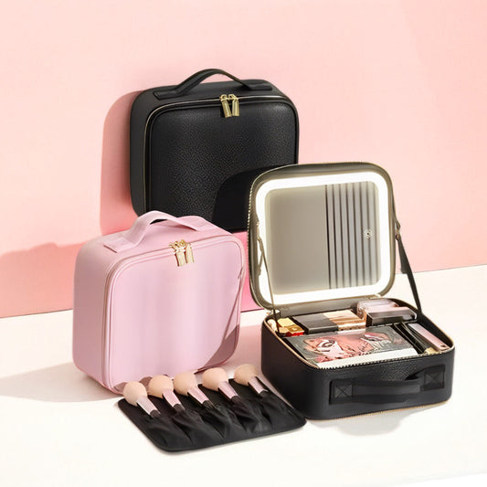 Trousse à maquillage avec miroir lumineux