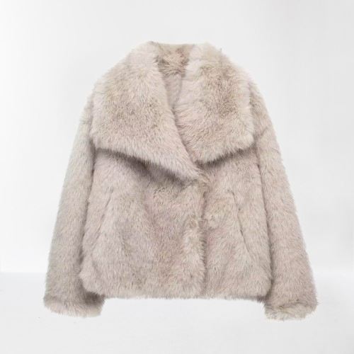 Manteau court en fausse fourrure