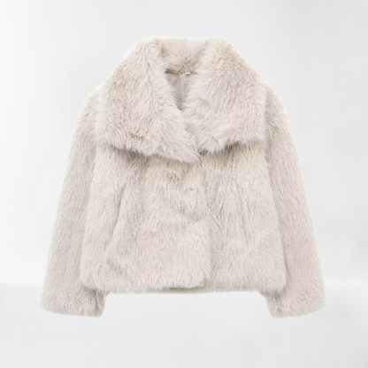 Manteau court en fausse fourrure